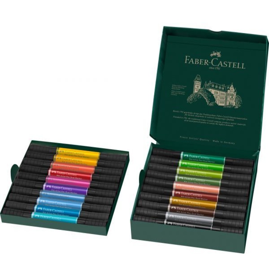 Dessin & Arts Graphiques Creastore Feutres | Set 20 Feutres Pitt Artist Dual Marker - Double-Pointe - Faber-Castell