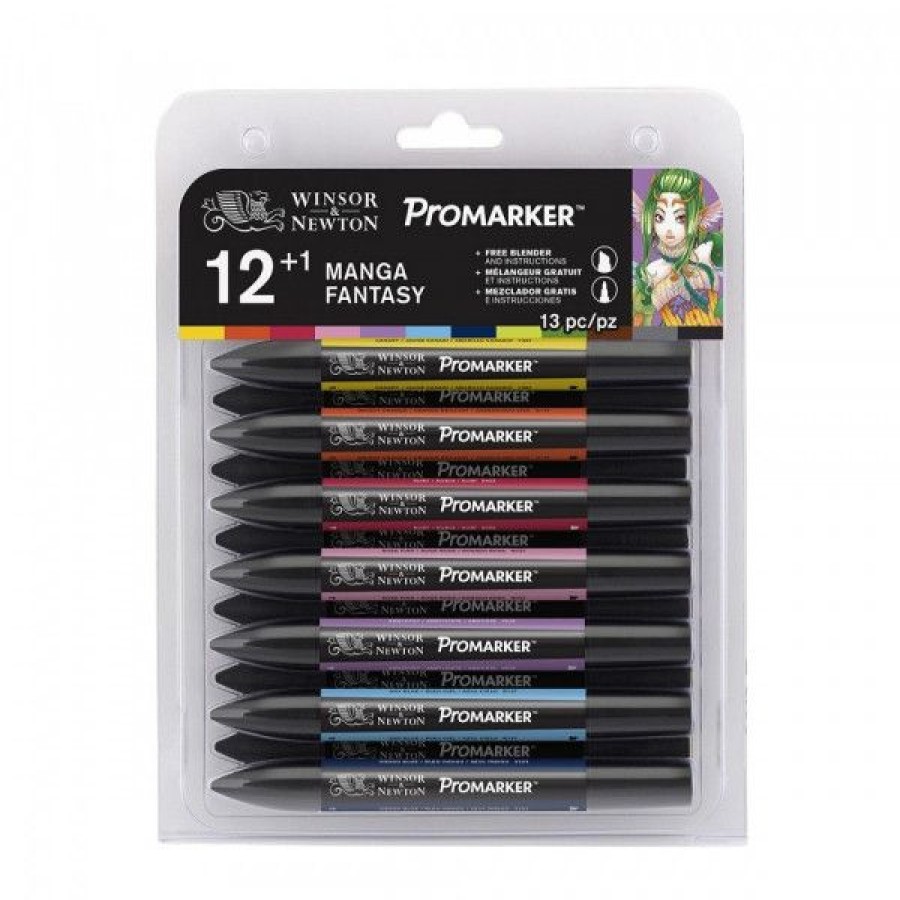 Dessin & Arts Graphiques Creastore Feutres A Alcool | Set De 12 Promarkers + Blender Offert - Manga Fantasy