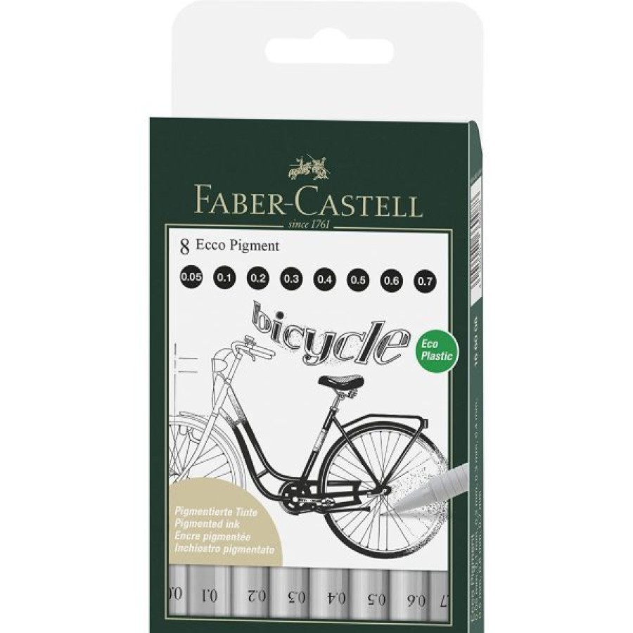 Dessin & Arts Graphiques Creastore Feutres | Set De 8 Ecco Pigment - Faber-Castell