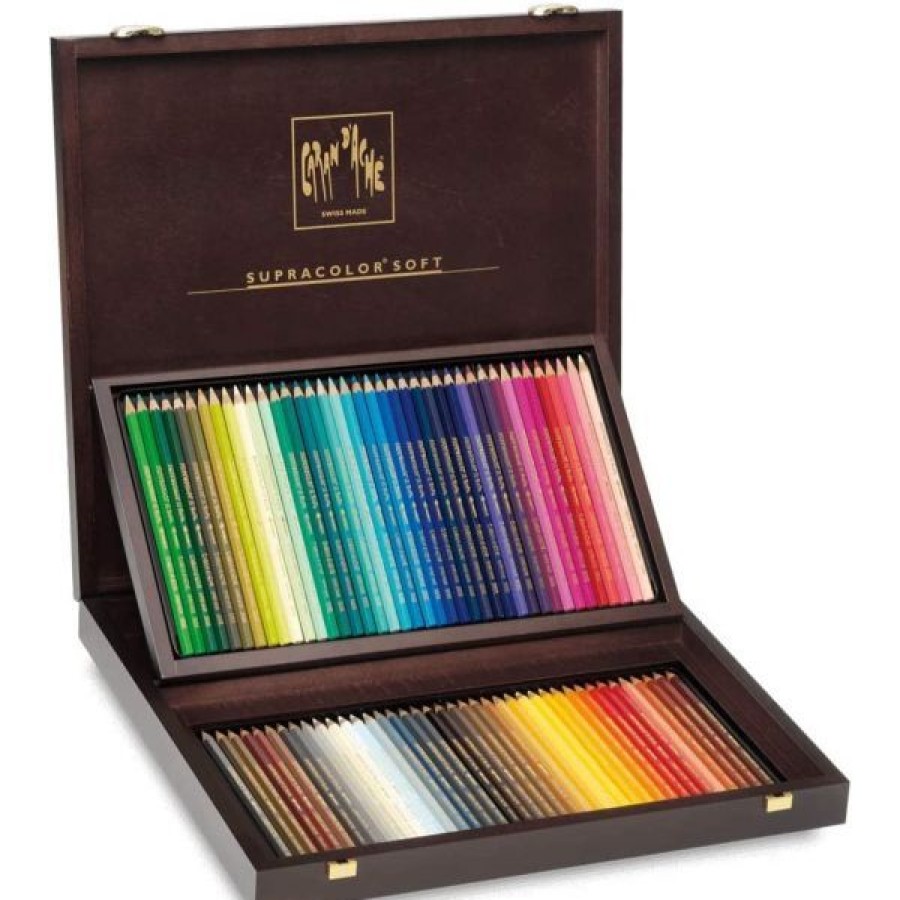 Dessin & Arts Graphiques Creastore Crayons Aquarellables | Coffret De 80 Crayons Supracolor - Caran D'Ache