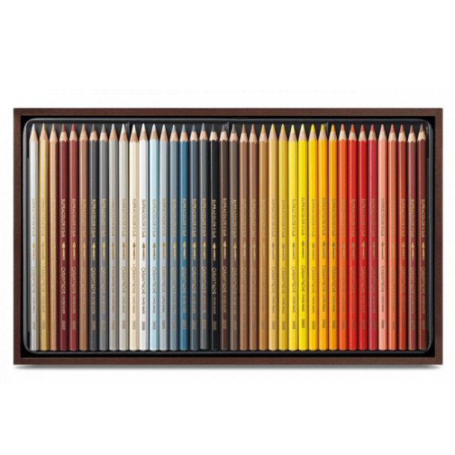 Dessin & Arts Graphiques Creastore Crayons Aquarellables | Coffret De 80 Crayons Supracolor - Caran D'Ache