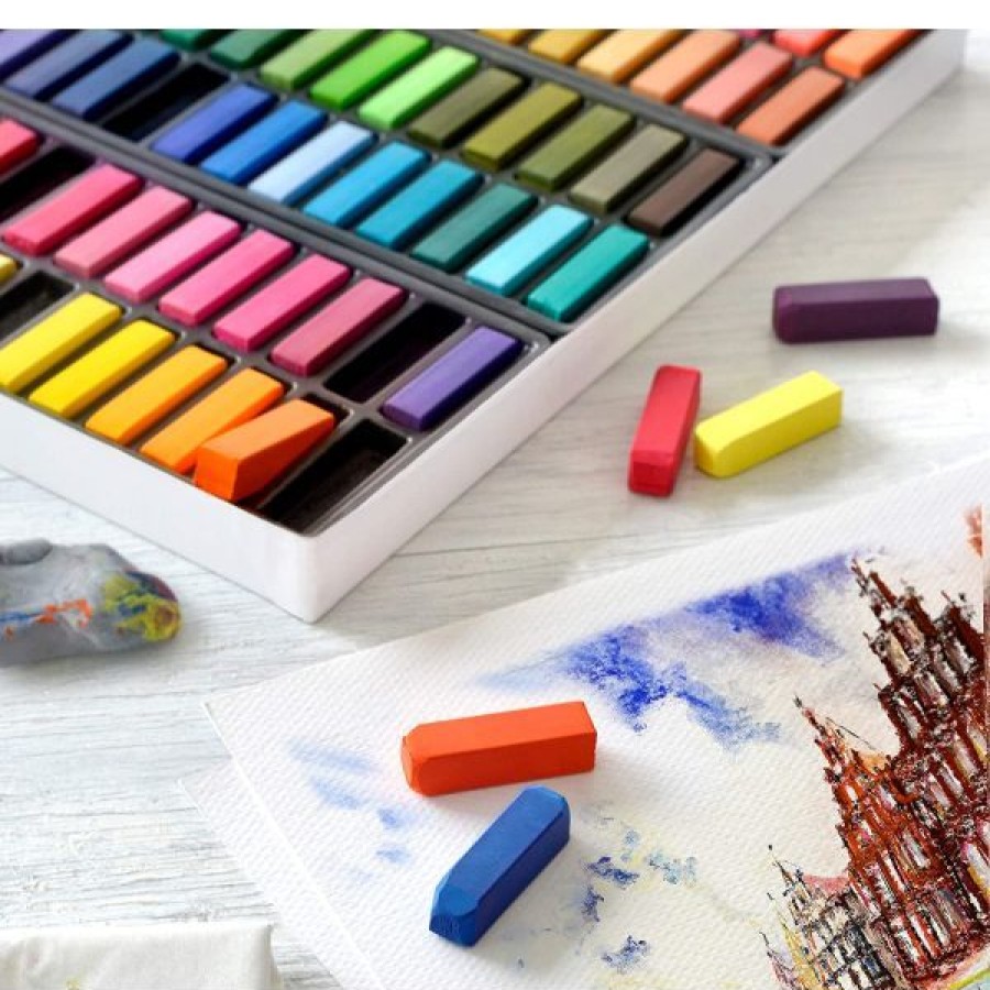 Dessin & Arts Graphiques Creastore Pastels Secs Craies | Set De 72 Demi-Pastels Secs - Faber-Castell