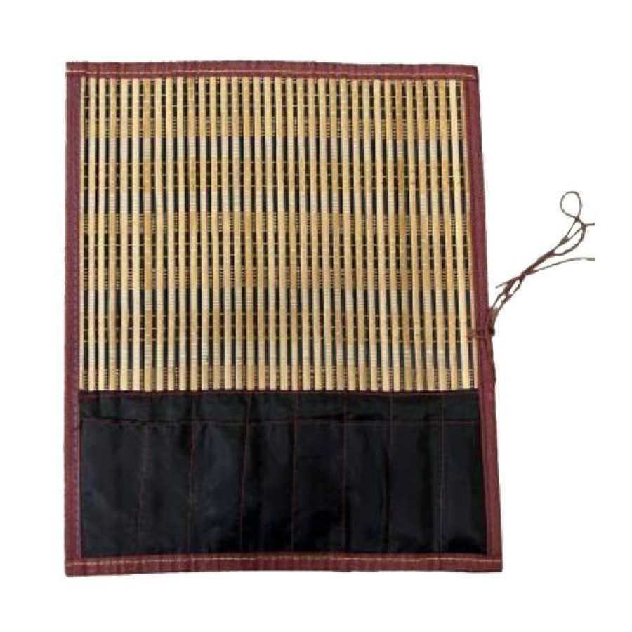 Pinceaux & Fournitures Creastore Pinceliers | Natte Bambou Fonce 30 X 35 Cm - Nid'Art